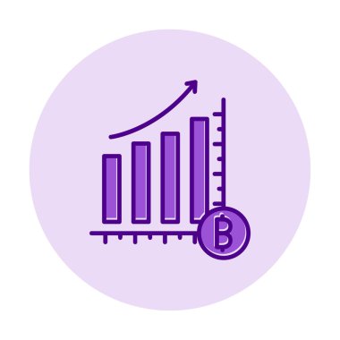 Kâr, kripto para birimi şeması, bitcoin vektör ilüstrasyonu
