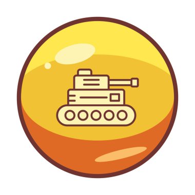askeri tank simgesi vektör illüstrasyon