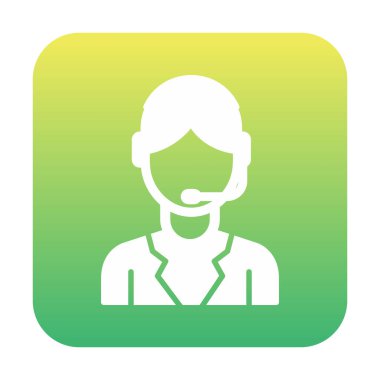 Vektör olarak Müşteri Hizmetleri Ajanı simgesi. logotype