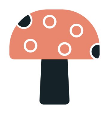 Mushroom icon, vector illustration simple design