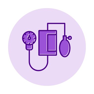 Basit Kan basıncı ölçüm simgesi, vektör illüstrasyonu