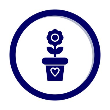 çiçek saksısı vektör illüstrasyonu