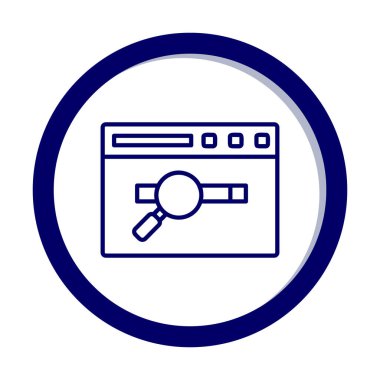 tarayıcı web simgesi, vektör illüstrasyonu 