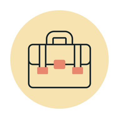 Portföy düz vektör simgesi