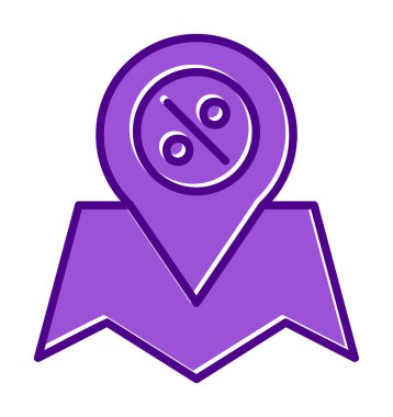 konum pin simgesi, vektör illüstrasyonu basit tasarım