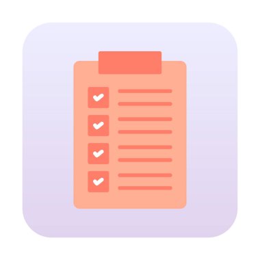 Kontrol Listesi web simgesi, vektör illüstrasyonu 