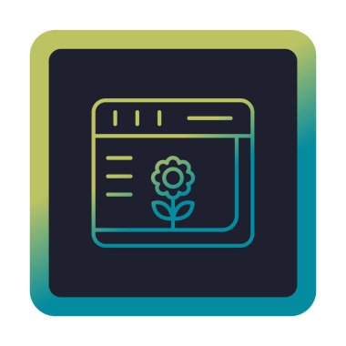 Basit Web Tarayıcı simgesi, vektör illüstrasyonu