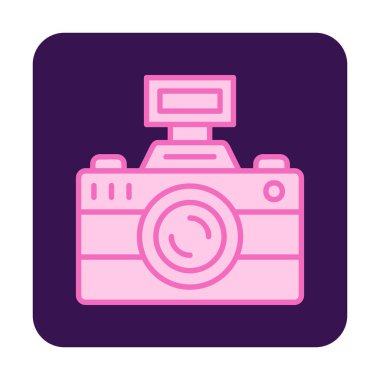 fotoğraf makinesi ikon vektör illüstrasyonu                      