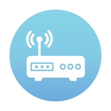 Basit Modem simgesi vektör illüstrasyonu