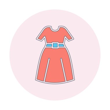 elbise web simgesi, vektör illüstrasyonu