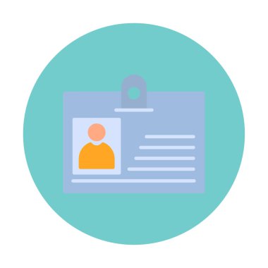 ID kart simgesi vektör illüstrasyonu                                  