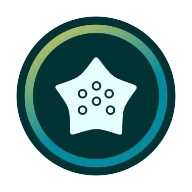 denizyıldızı düz ikon vektör çizimi 