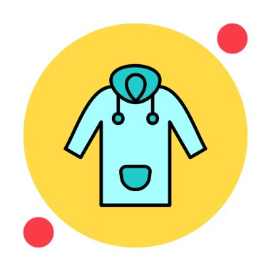 Yağmurluk Web simgesi, vektör illüstrasyonu