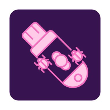 Pendrive Virüs ikon vektör görüntüsü. Web uygulamaları, mobil uygulamalar ve yazdırma ortamları için kullanılabilir.
