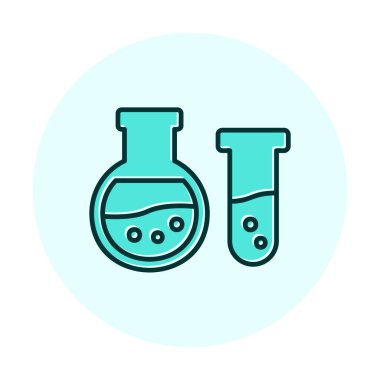 Matara ikonu. Laboratuvar ekipmanları. vektör illüstrasyonu.                     