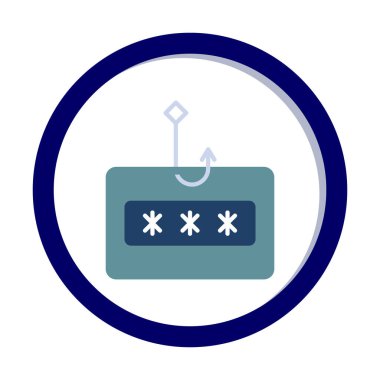 parola phishing simge vektör illüstrasyon tasarımı