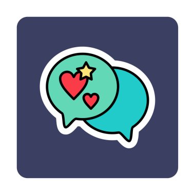 Basit konuşma balonu simgesi, vektör illüstrasyonu