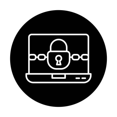 düz Ransomware bilgisayar vektör çizimi  