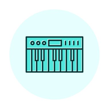 piyano müzik ikonu vektör illüstrasyonu                        