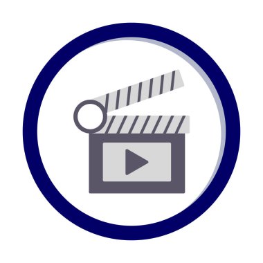 Alkış tahtası vektör düz renk simgesi