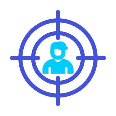 Hedef düz simge. Vektör illüstrasyonu