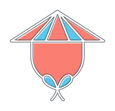 Çin şapkası. Web simgesi basit illüstrasyon 