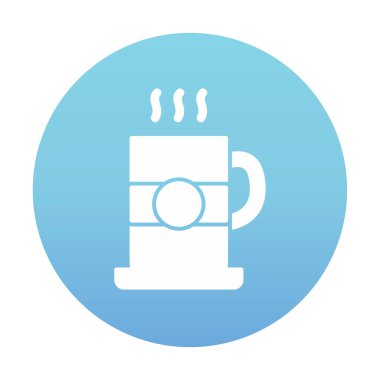 çay fincanı simgesi, vektör illüstrasyonu