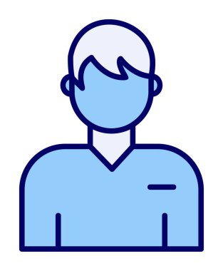 Erkek kullanıcı simgesi. Vektör çizim