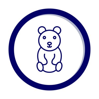  Oyuncak Ayı simgesi vektörü, illüstrasyon