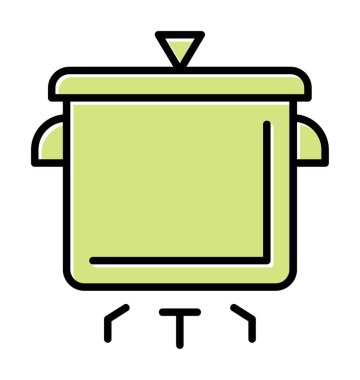 Pişirme vektörü düz simge. Pişirme Otu                   