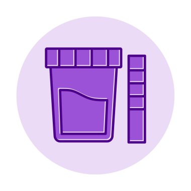 İdrar Test Ağı simgesi, vektör illüstrasyonu