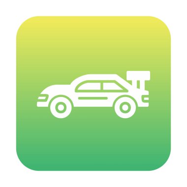 Yarış arabası simgesi, vektör illüstrasyon tasarımı