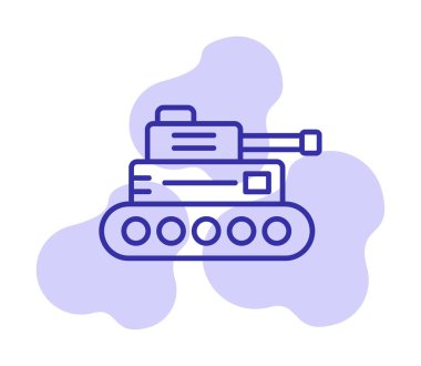askeri tank simgesi vektör illüstrasyon