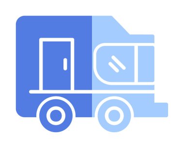 Basit Karavan simgesi vektör illüstrasyonu  