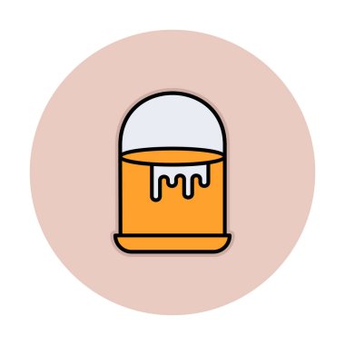 Boya kovası simge vektör çizim