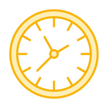 Saat basit simgesi, vektör çizim