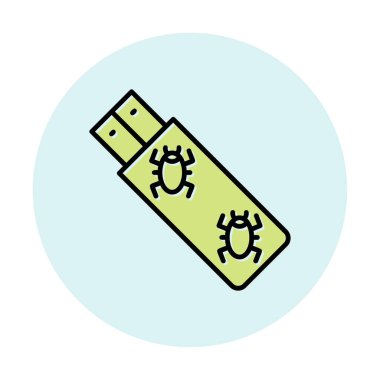 Virüs Pensürücü simgesi vektör illüstrasyonu