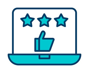 Geri besleme vektörü glifin düz simgesi. İyi İnceleme konsepti                    