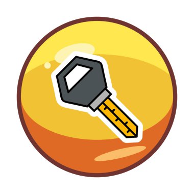 Araba anahtarı simgesi. düz dizayn. vektör illüstrasyonu 