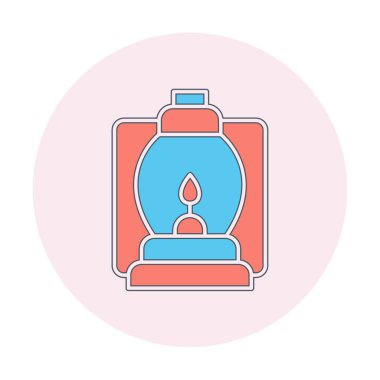 Basit düz Fener ikonu vektör illüstrasyonu 