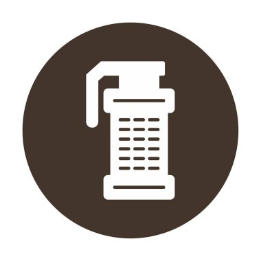 Smoke Grenade web simgesi, vektör illüstrasyonu