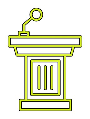 Podyum simgesinin vektör illüstrasyonu 