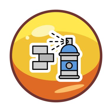 Graffiti web simgesi, vektör illüstrasyonu 