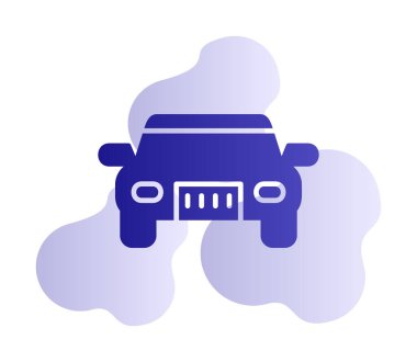 araba web simgesi basit illüstrasyon 