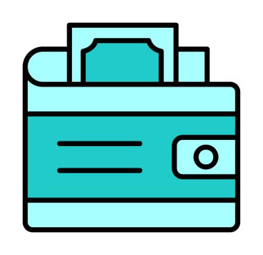 Cüzdan. simge vektör illüstrasyon tasarımı