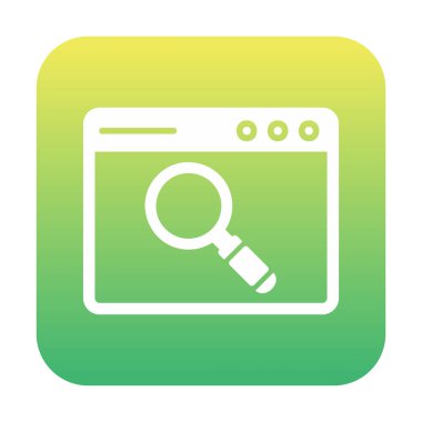 Basit Tarayıcı Arama simgesi, vektör illüstrasyonu