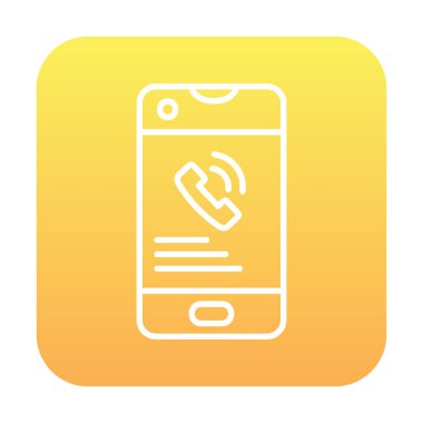 Basit bir telefon görüşmesi. simge illüstrasyonu  