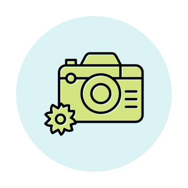 fotoğraf makinesi ikon vektör illüstrasyonu                      