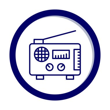 radyo ikonu. özet çizim vektör tasarımı