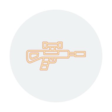 Basit Keskin Nişancı Tüfeği simgesi, vektör çizimi